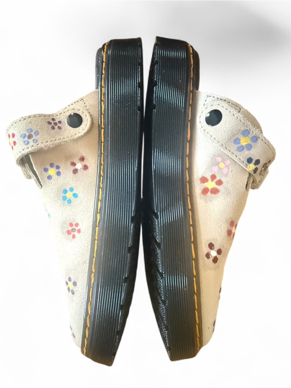 Custom Hand-Painted Dr. Martens Carlson Clogs Floral Sz 9 - Picture 12 of 17